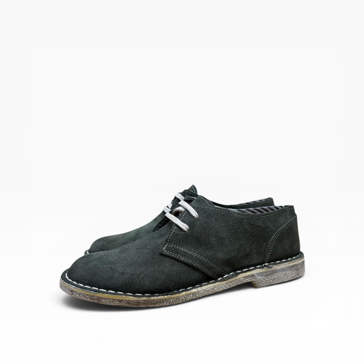 Derby Stringata in Camoscio
