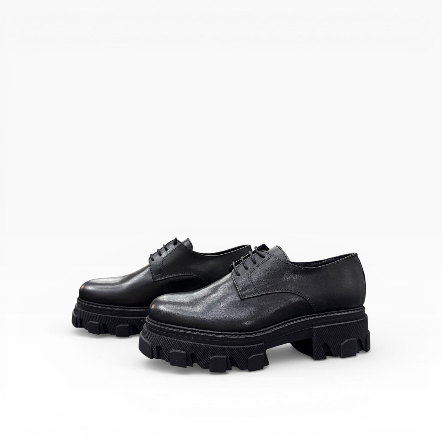 Mocassino Derby Liscio Stringato Modello Pr*da Chunky