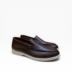 Mocassino Mod.Piana in Pelle Marrone