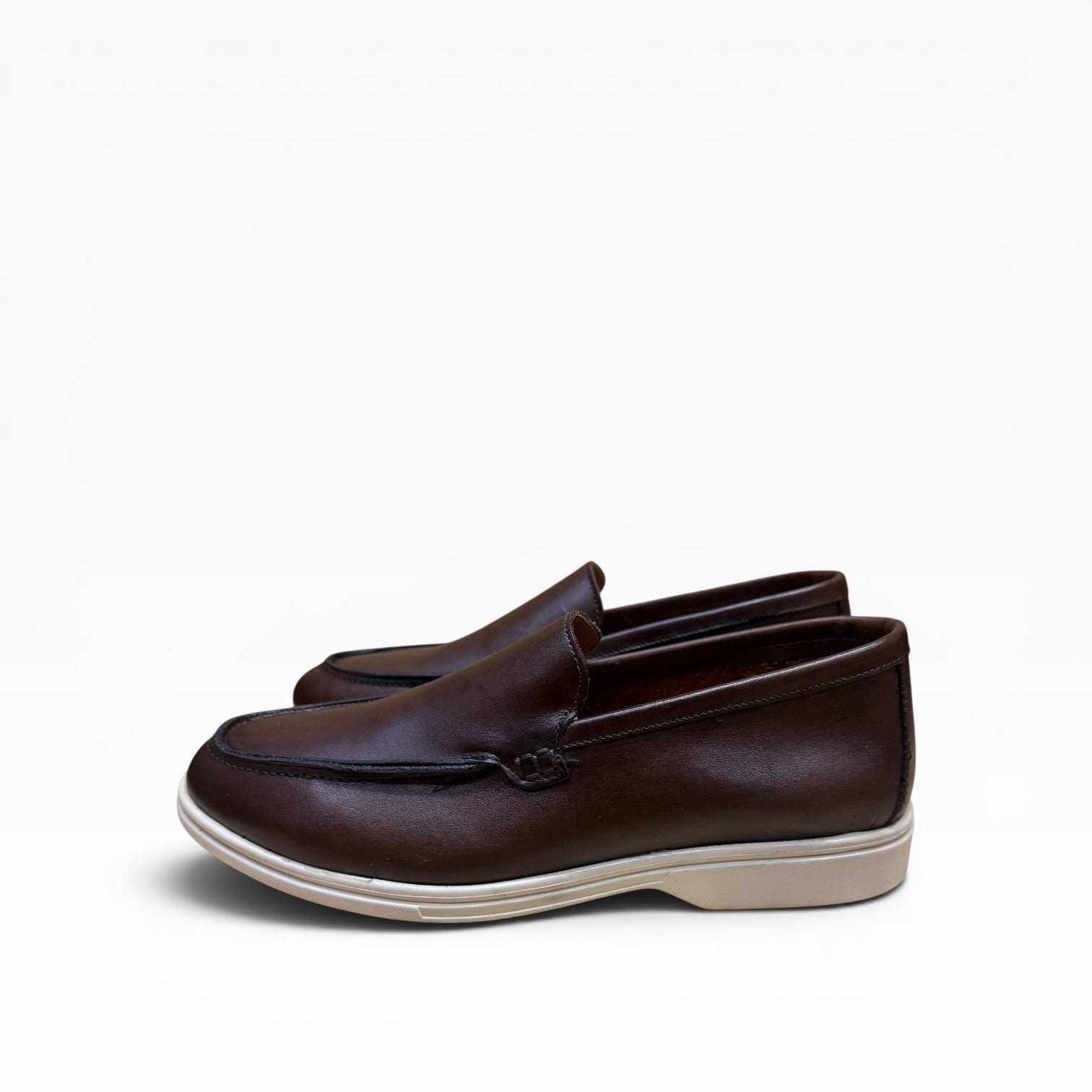 Mocassino Mod.Piana in Pelle Marrone