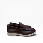 Mocassino Mod.Piana in Pelle Marrone