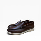Mocassino Mod.Piana in Pelle Marrone