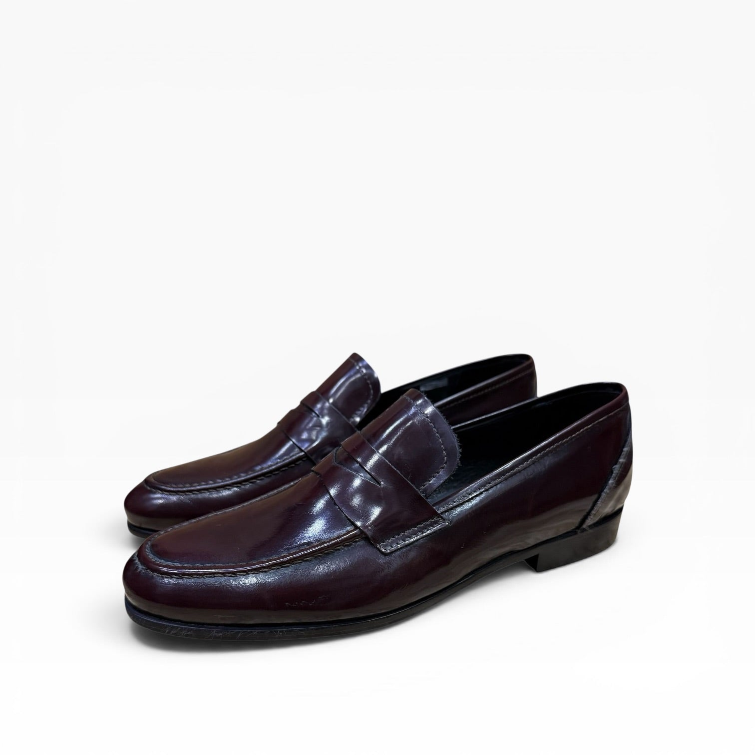 Mocassino Penny Loafer in Pelle Abrasivata Immagine principale del prodotto