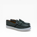 Mocassino con Fibbia e Frangia in Camoscio