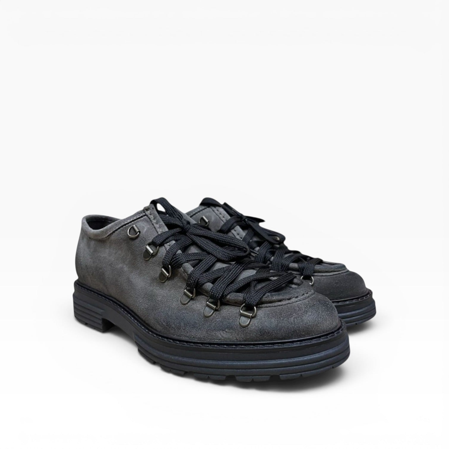Scarpa Ingegnere Con Ganci in Camoscio