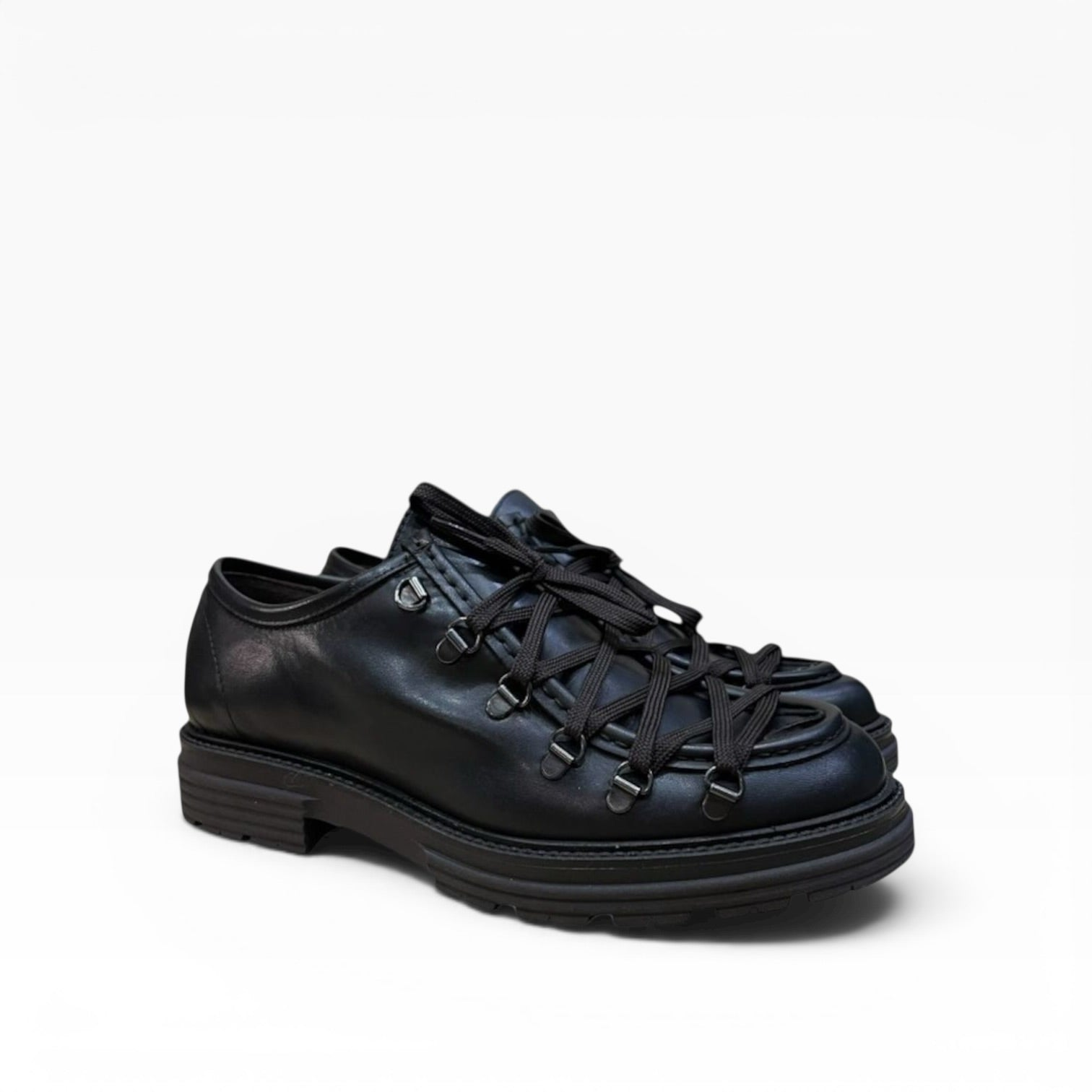 Scarpa Ingegnere Con Ganci in Pelle