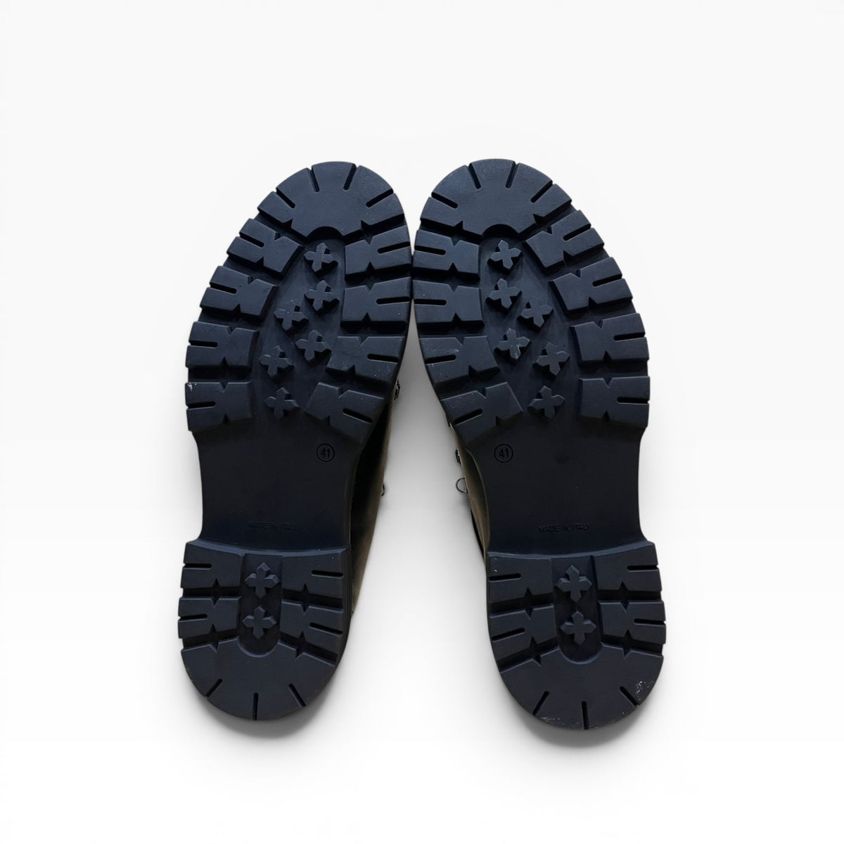 Scarpa Ingegnere Con Ganci in Pelle Marrone