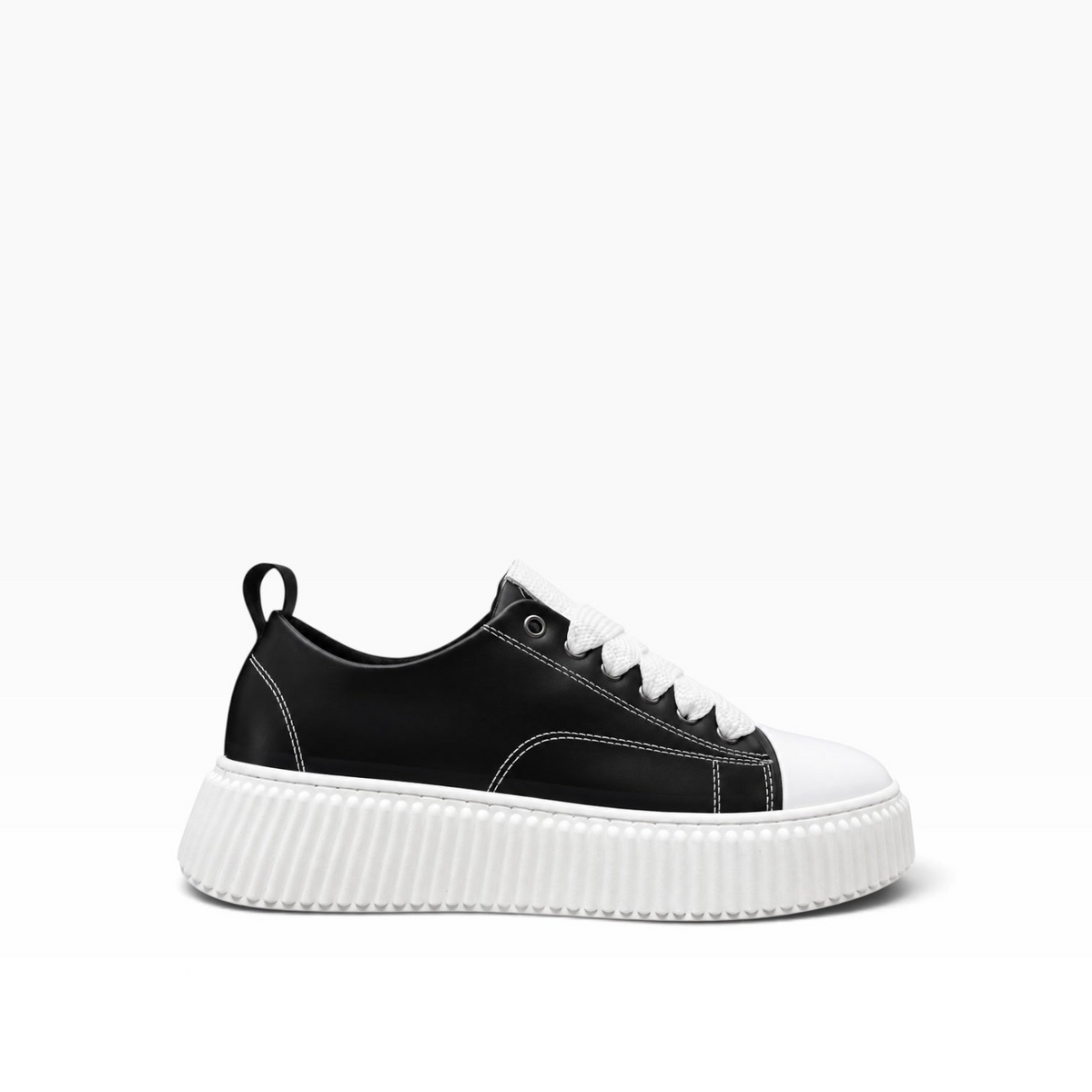 Sneaker Megan Pelle Bianco e Nero Immagine secondaria del prodotto