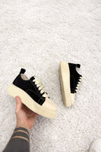 Sneaker Megan Phantom Camoscio Nero e Beige