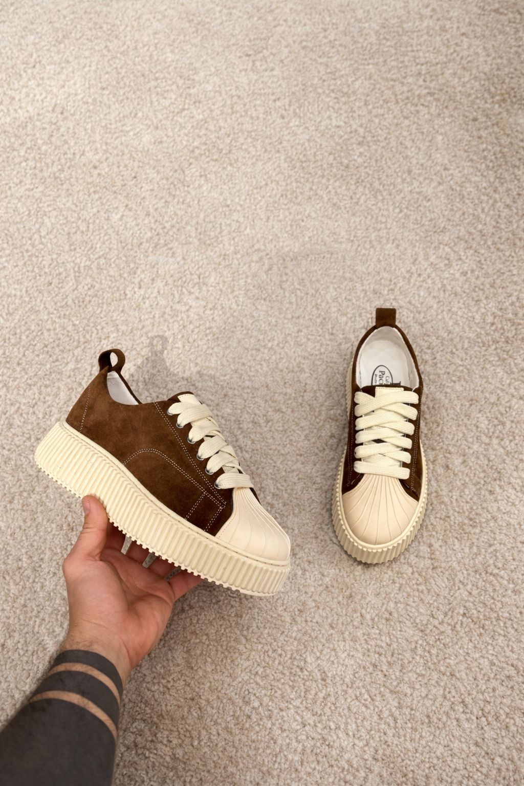 Sneaker Megan Phantom Camoscio Sigaro
