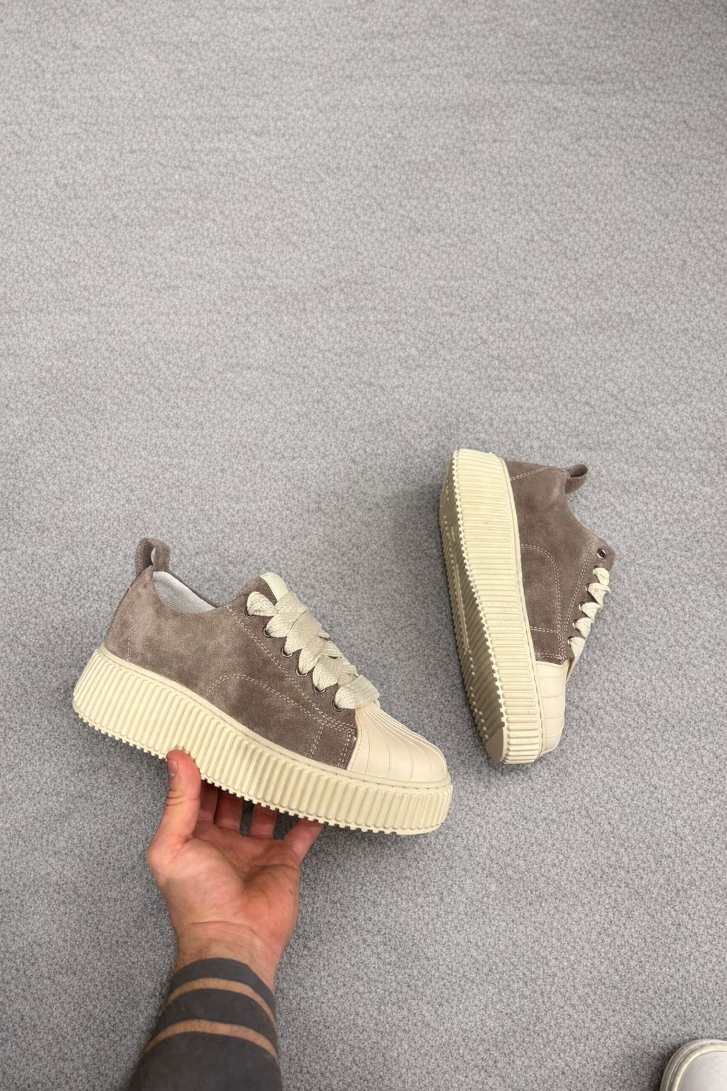 Sneaker Megan Phantom Camoscio Tortora