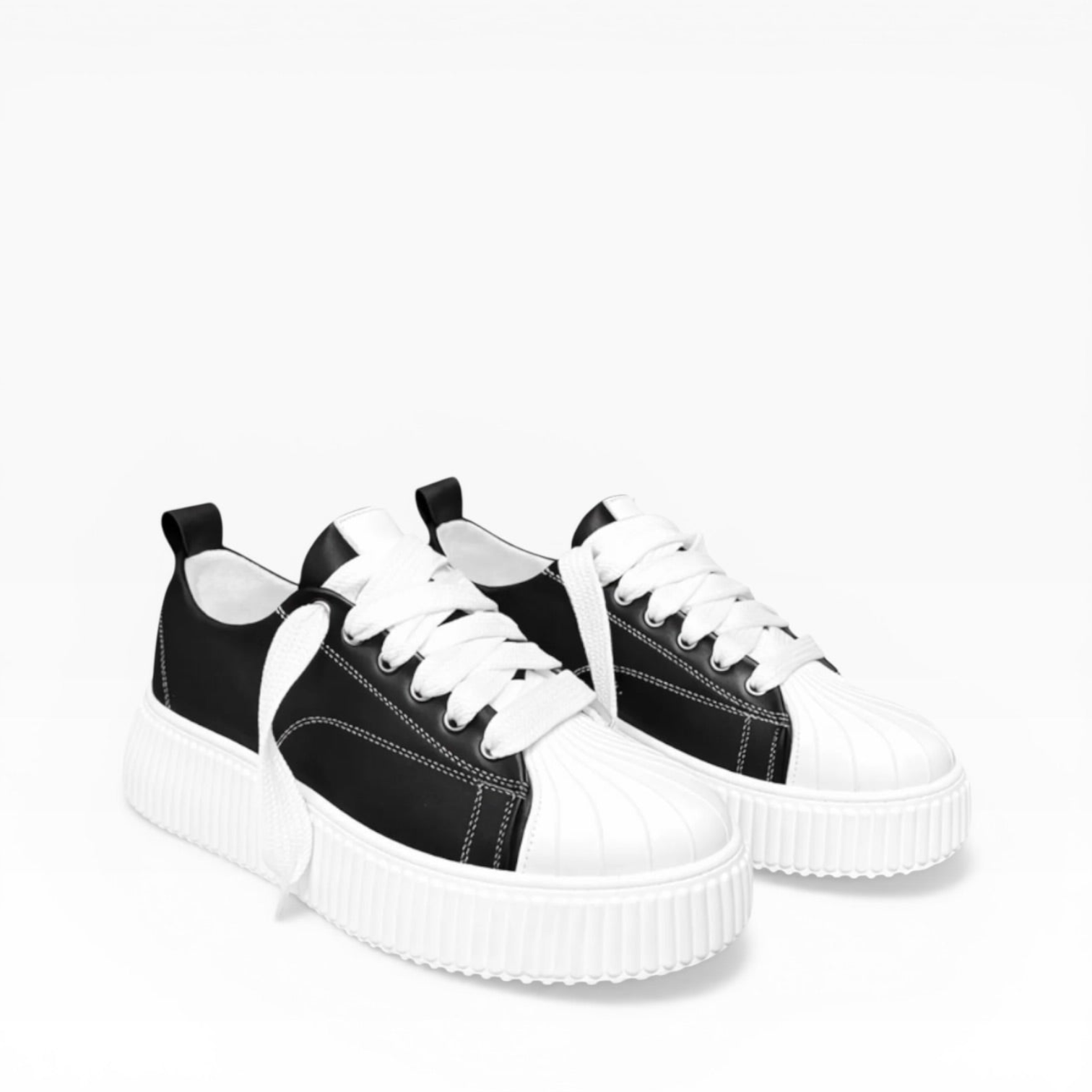 Sneaker Megan Phantom Pelle Bianco e Nero