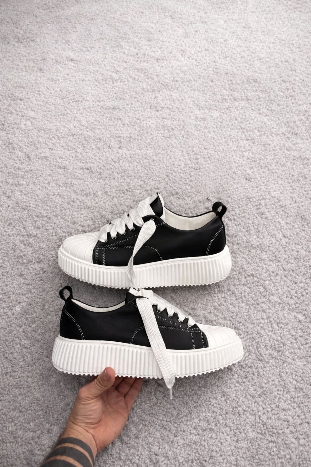 Sneaker Megan Phantom Pelle Bianco e Nero