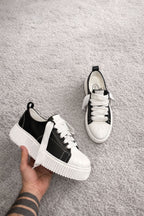 Sneaker Megan Phantom Pelle Bianco e Nero