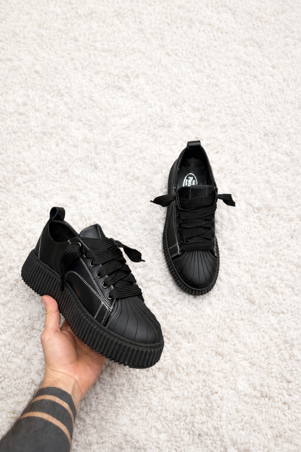 Sneaker Megan Phantom Pelle Nero