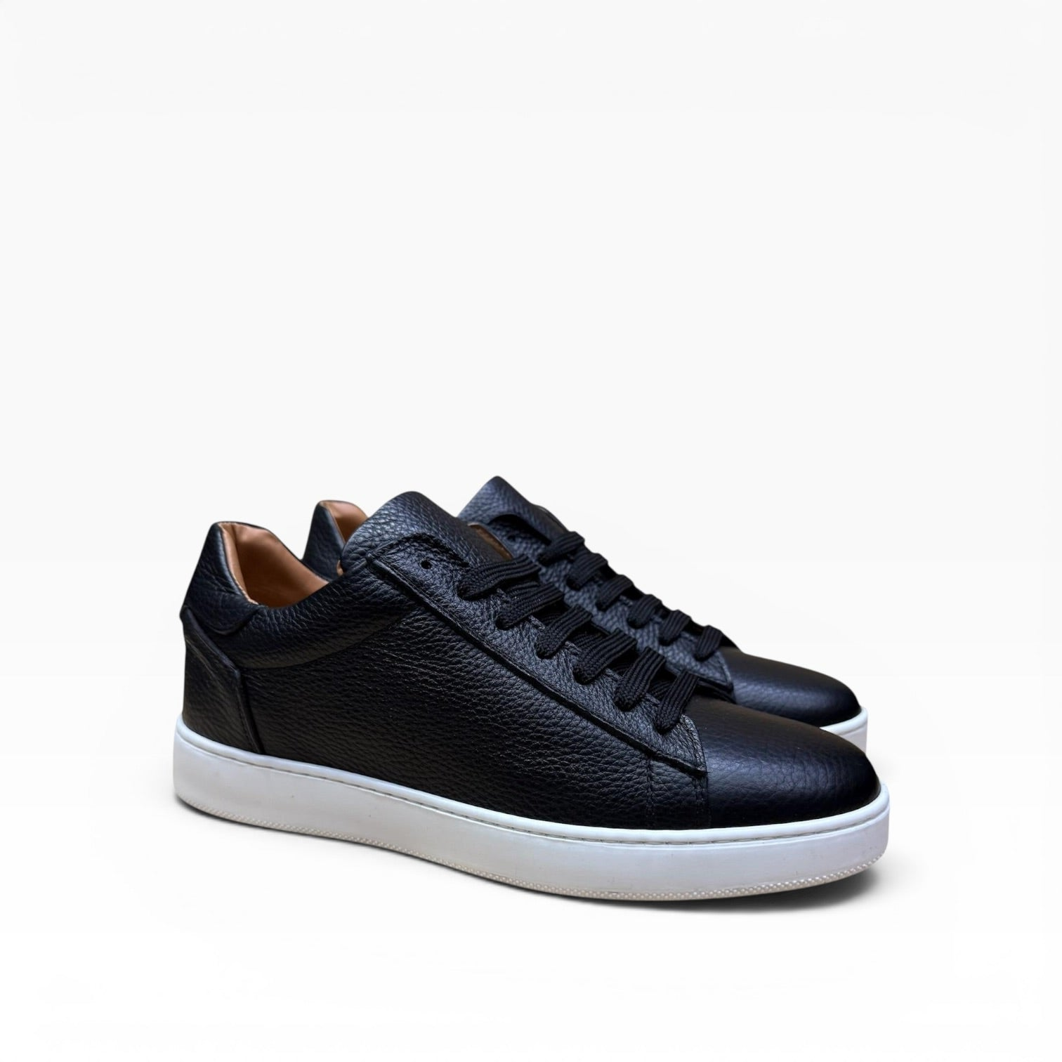 Sneaker Minimal Uomo Pelle Martellata