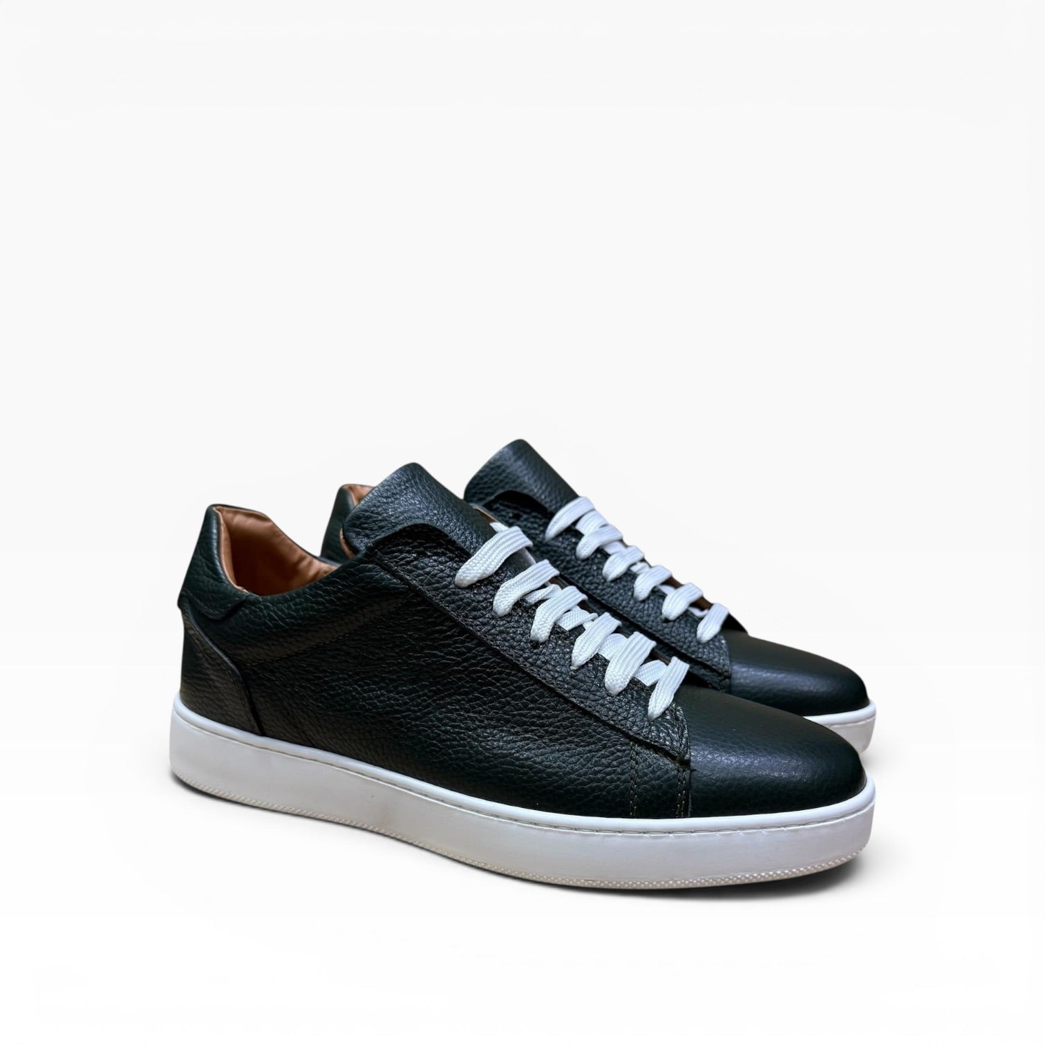 Sneaker Minimal Uomo Pelle Martellata