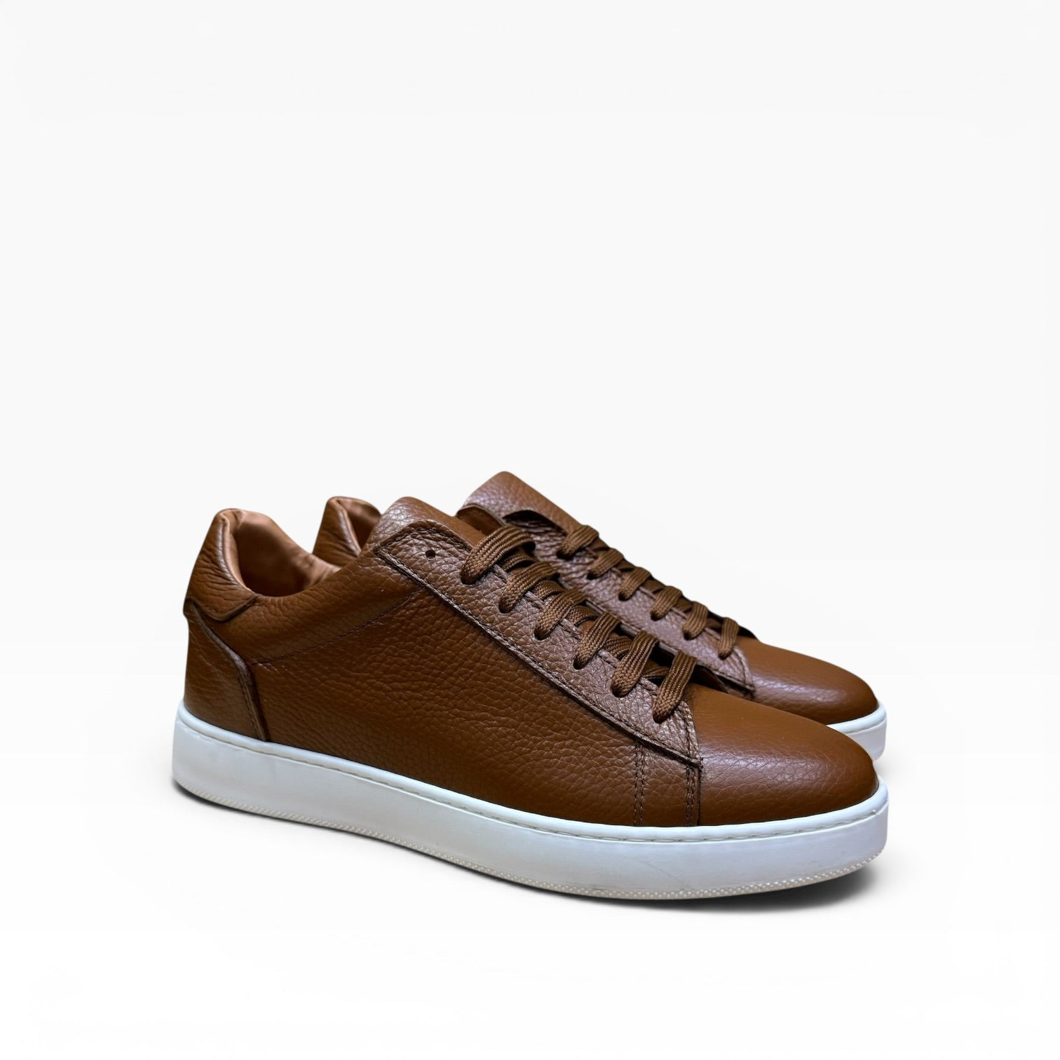 Sneaker Minimal Uomo Pelle Martellata