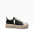 Sneaker Paciocco Megan Pelle Nero e Beige