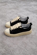 Sneaker Paciocco Megan Pelle Nero e Beige