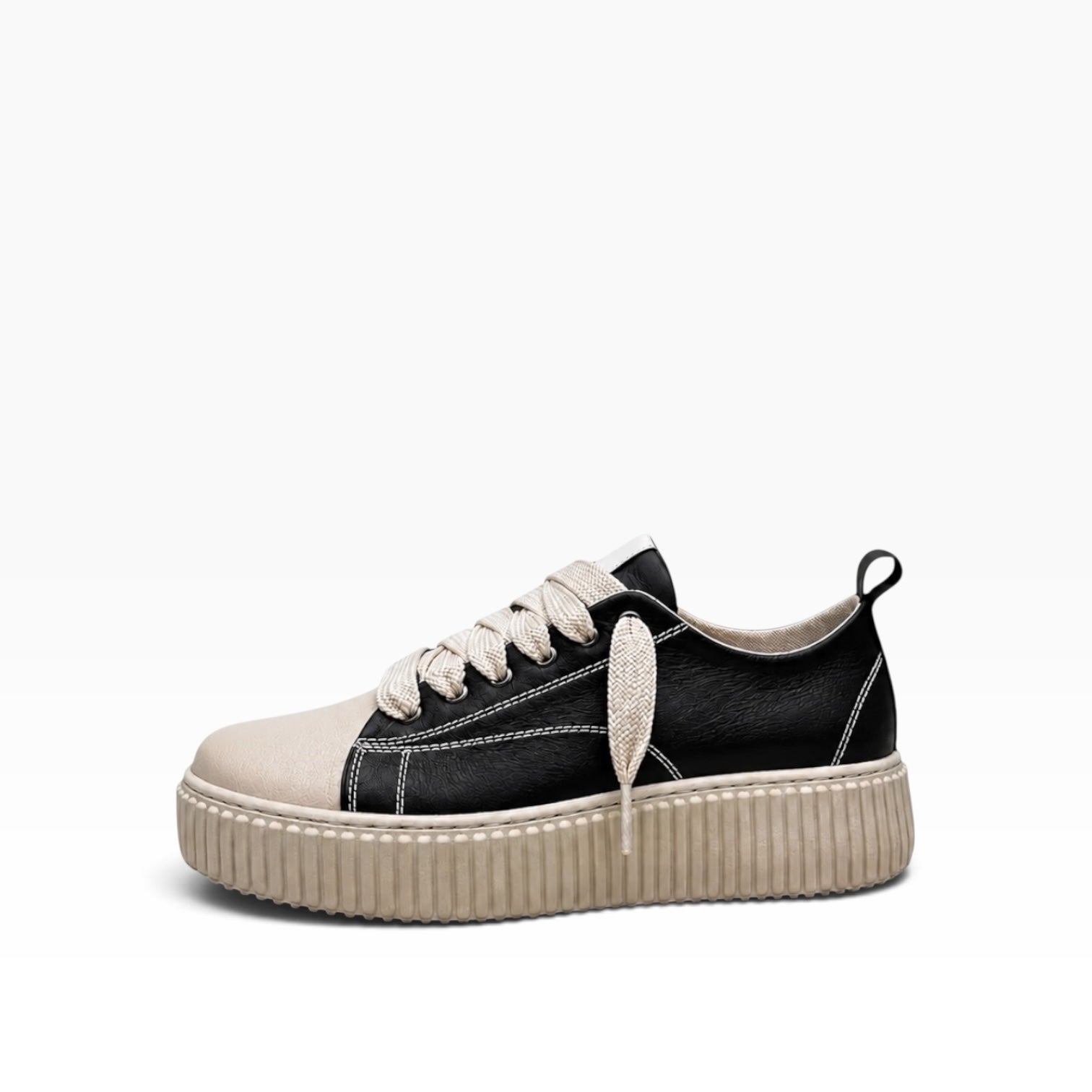 Sneaker Paciocco Megan Pelle Nero e Beige