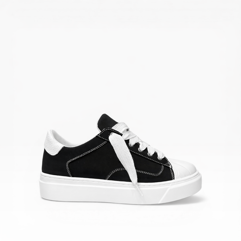 Sneakers Gravity Nabuk Bianco Nero Immagine secondaria del prodotto