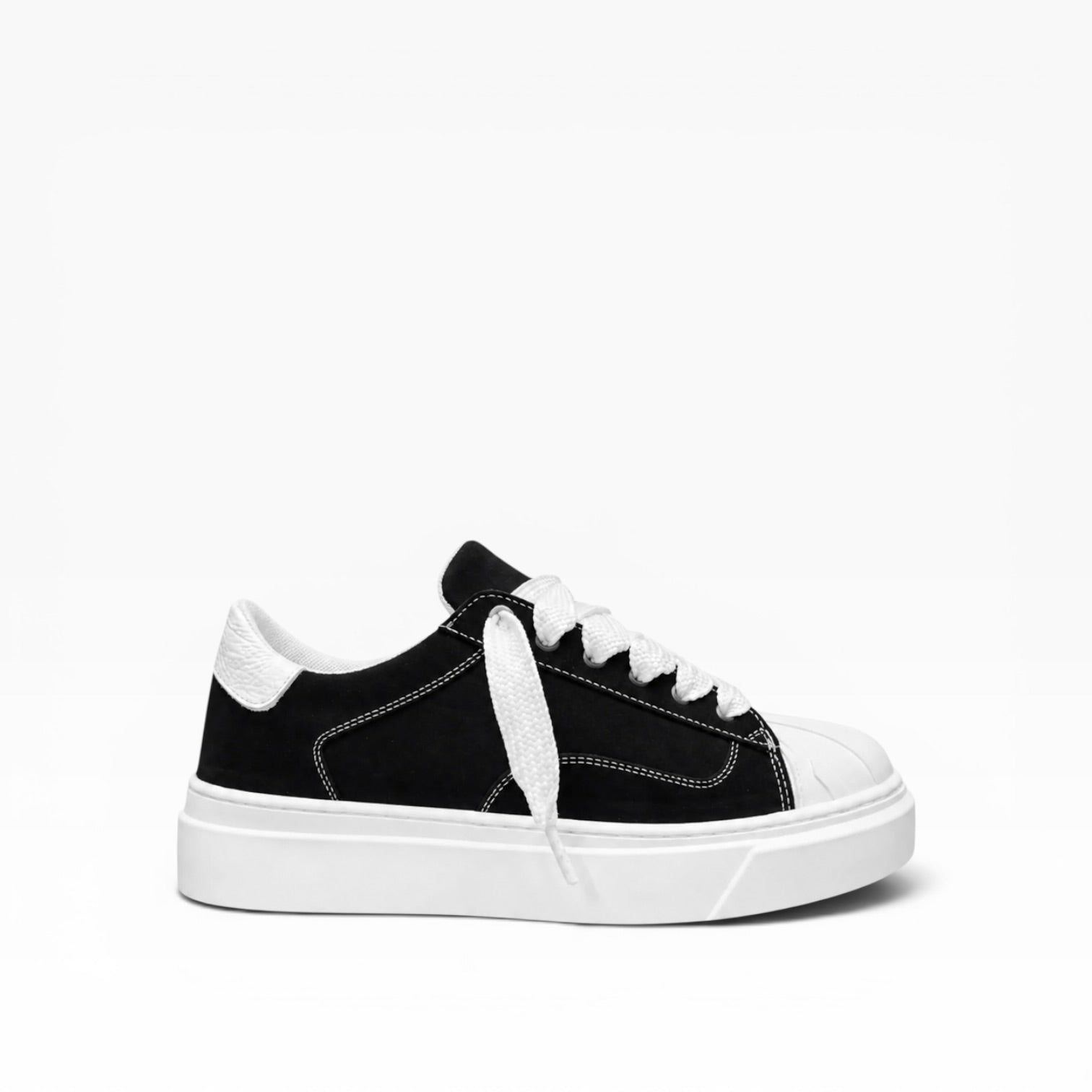 Sneakers Gravity Nabuk Bianco Nero Immagine secondaria del prodotto