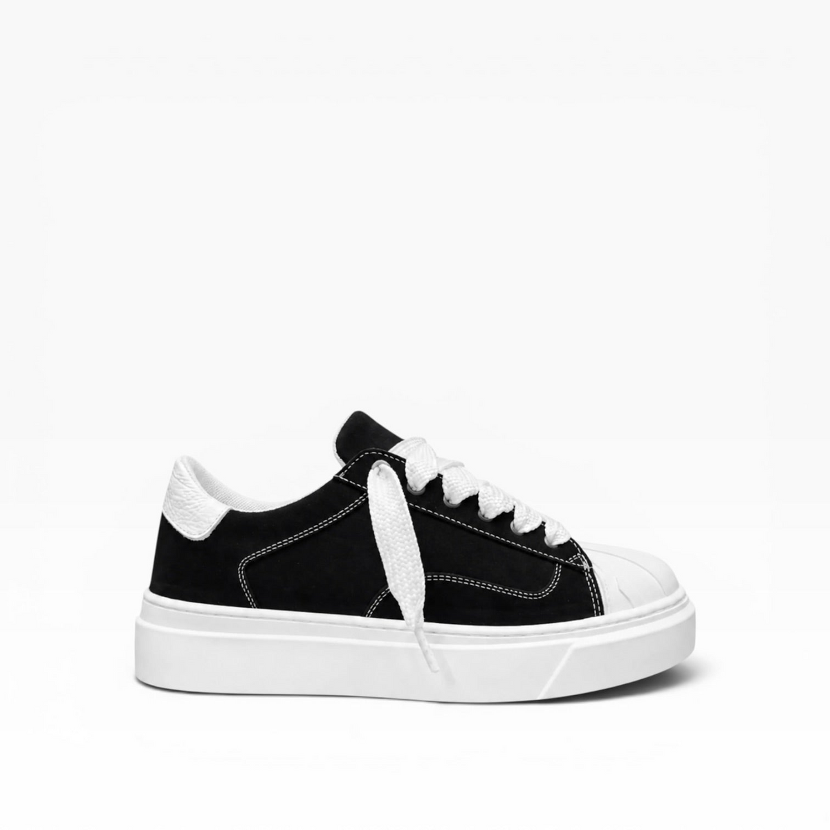 Sneakers Gravity Nabuk Bianco Nero