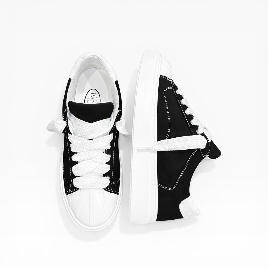 Sneakers Gravity Nabuk Bianco Nero