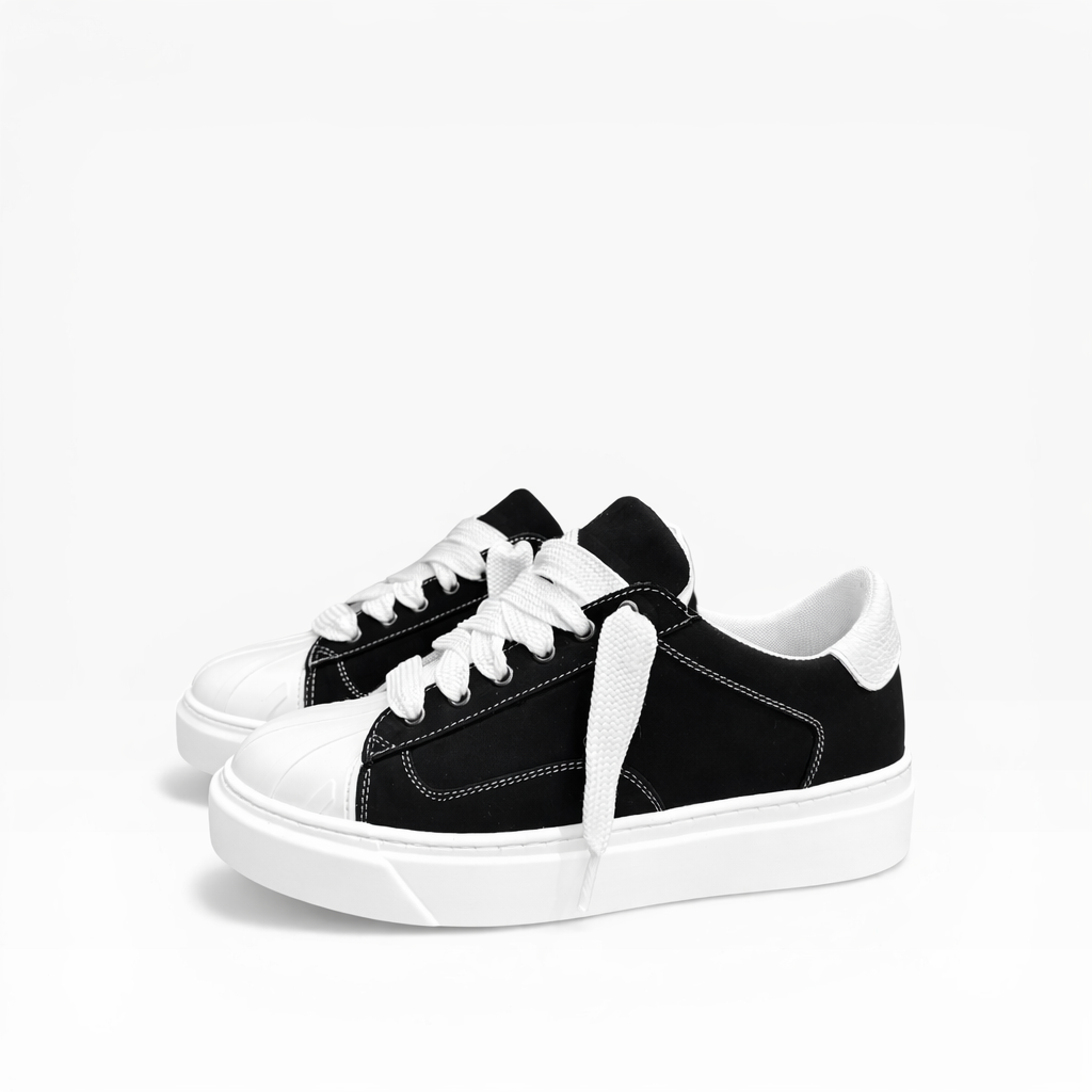 Sneakers Gravity Nabuk Bianco Nero
