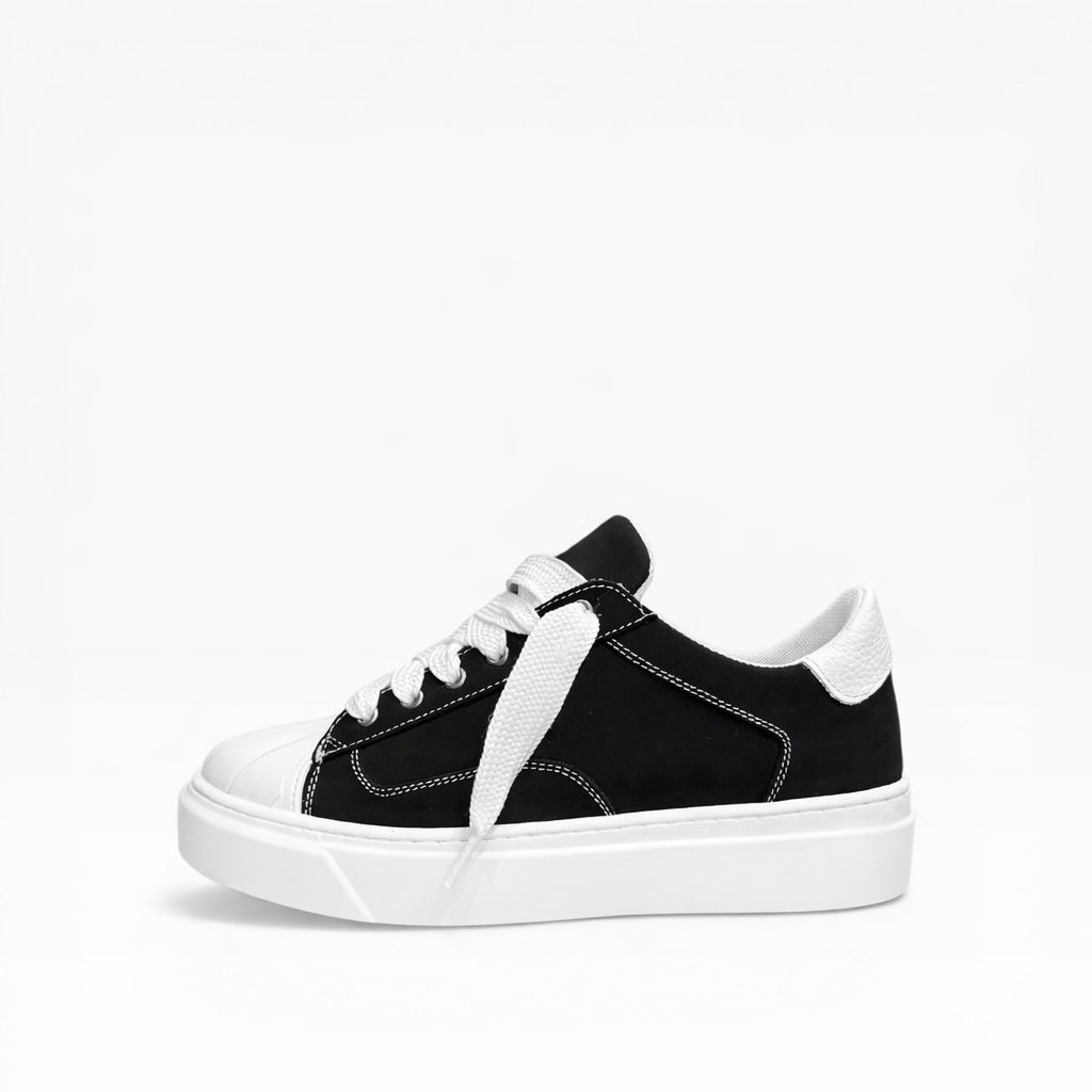 Sneakers Gravity Nabuk Bianco Nero Immagine principale del prodotto