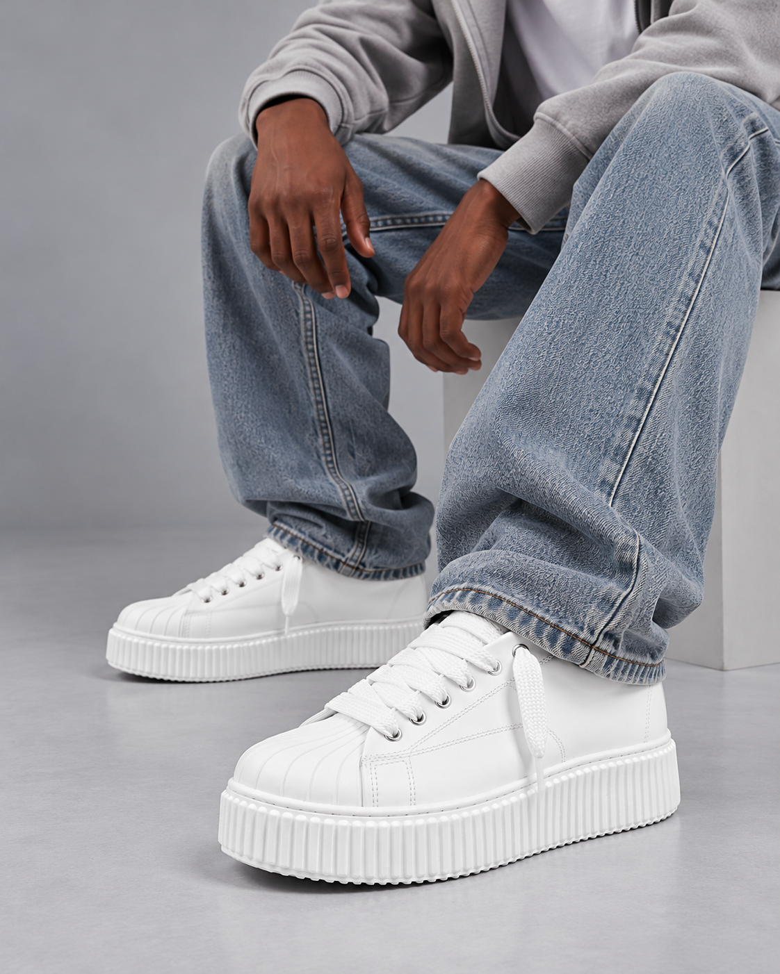 Sneakers Megan Phantom Pelle Bianco