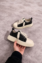 Sneakers Megan Phantom Pelle Nero e Beige