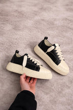 Sneakers Megan Phantom Pelle Nero e Beige
