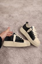 Sneakers Megan Phantom Pelle Nero e Beige
