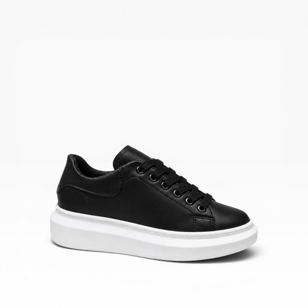 Sneakers Modello McQ*een Bianco Nero Liscia