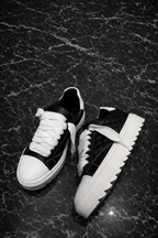 Sneakers Top Diamond in Pelle Bianco e Nero