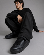 Sneakers Top Essence Black Leather