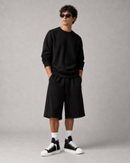 Sneakers Top MidCut in Nabuk Bianco e Nero