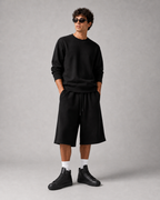Sneakers Top MidCut in Pelle Nero