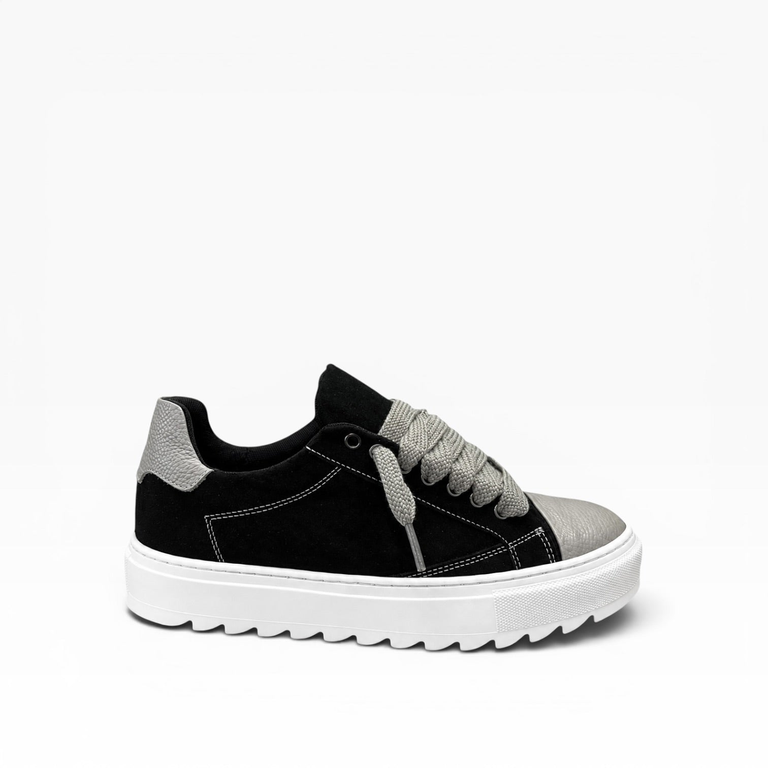 Sneakers Top in Camoscio Grey Vision Immagine secondaria del prodotto