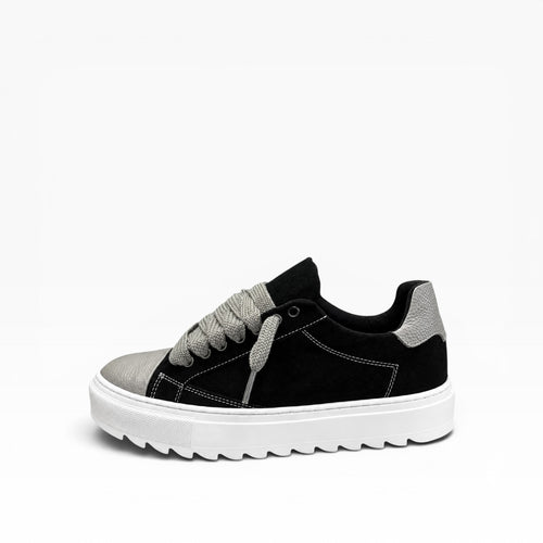 Sneakers Top in Camoscio Grey Vision