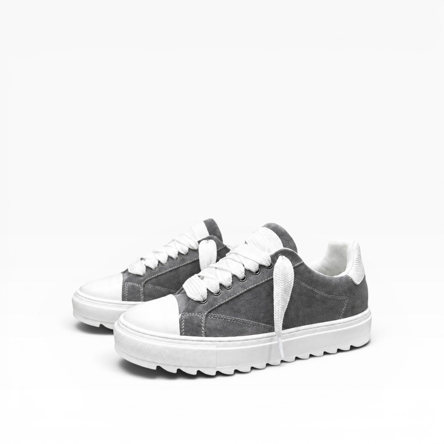 Sneakers Top in Camoscio Grigio