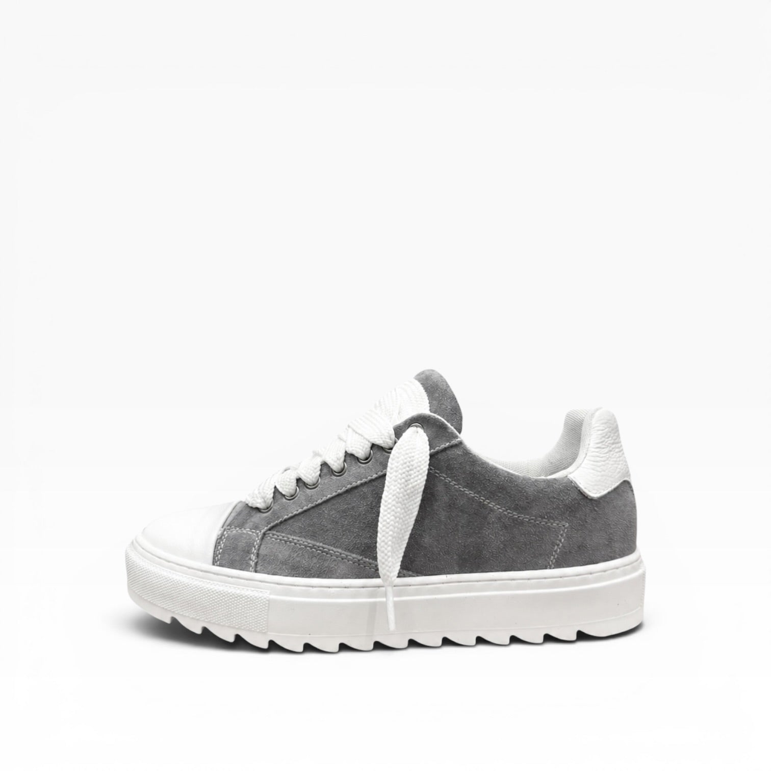 Sneakers Top in Camoscio Grigio