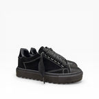 Sneakers Top in Camoscio Nero