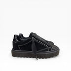 Sneakers Top in Camoscio Nero