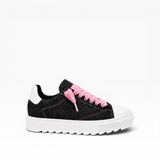 Sneakers Top in Denim Rosa