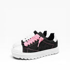 Sneakers Top in Denim Rosa