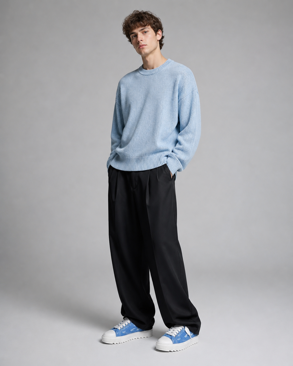 Sneakers Top in Denim Sky
