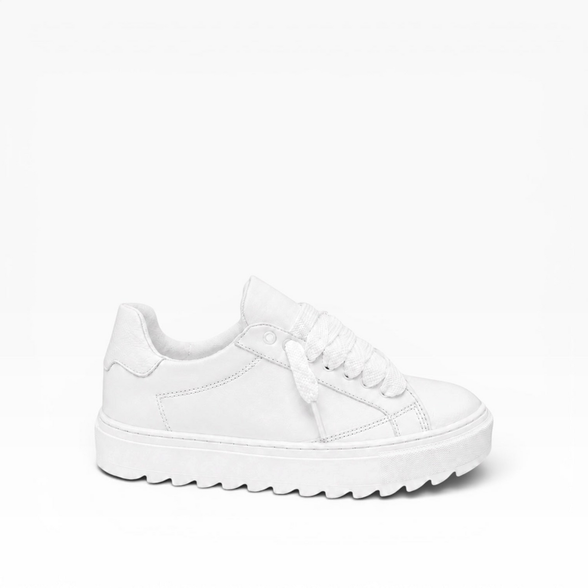 Sneakers Top in Pelle Bianco